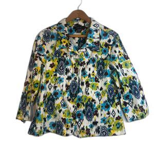 Kaktus Southwestern Print Lightweight Jacket Maximalist Cotton Bold Size Large